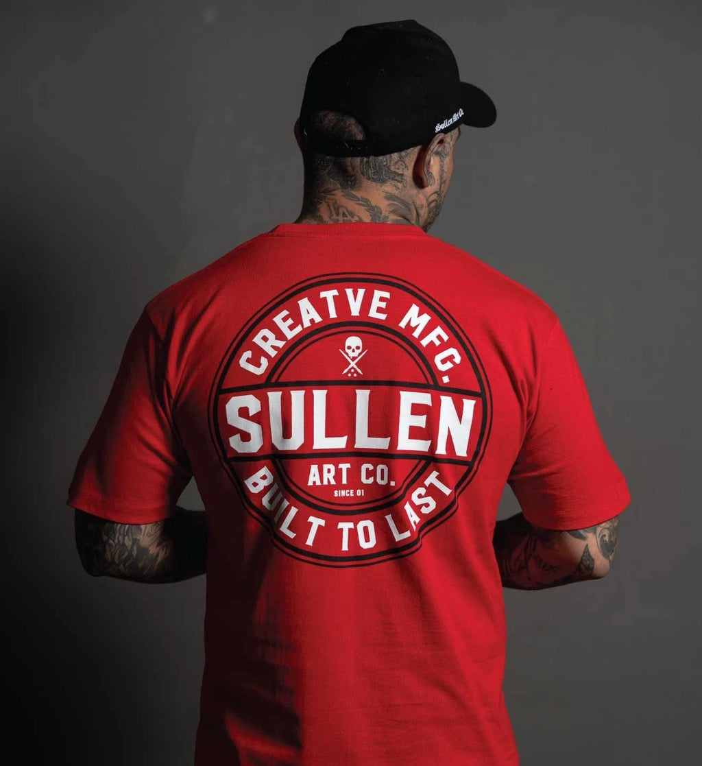 SULLEN CLOTHING CREATIVE CORP LOGO RED STANDARD T-SHIRT (2XL)