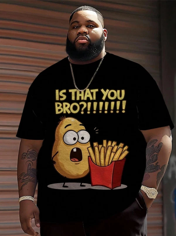 Men's Funny Potato T-Shirt Is That You Bro French Fries Pun Graphic Tee Top