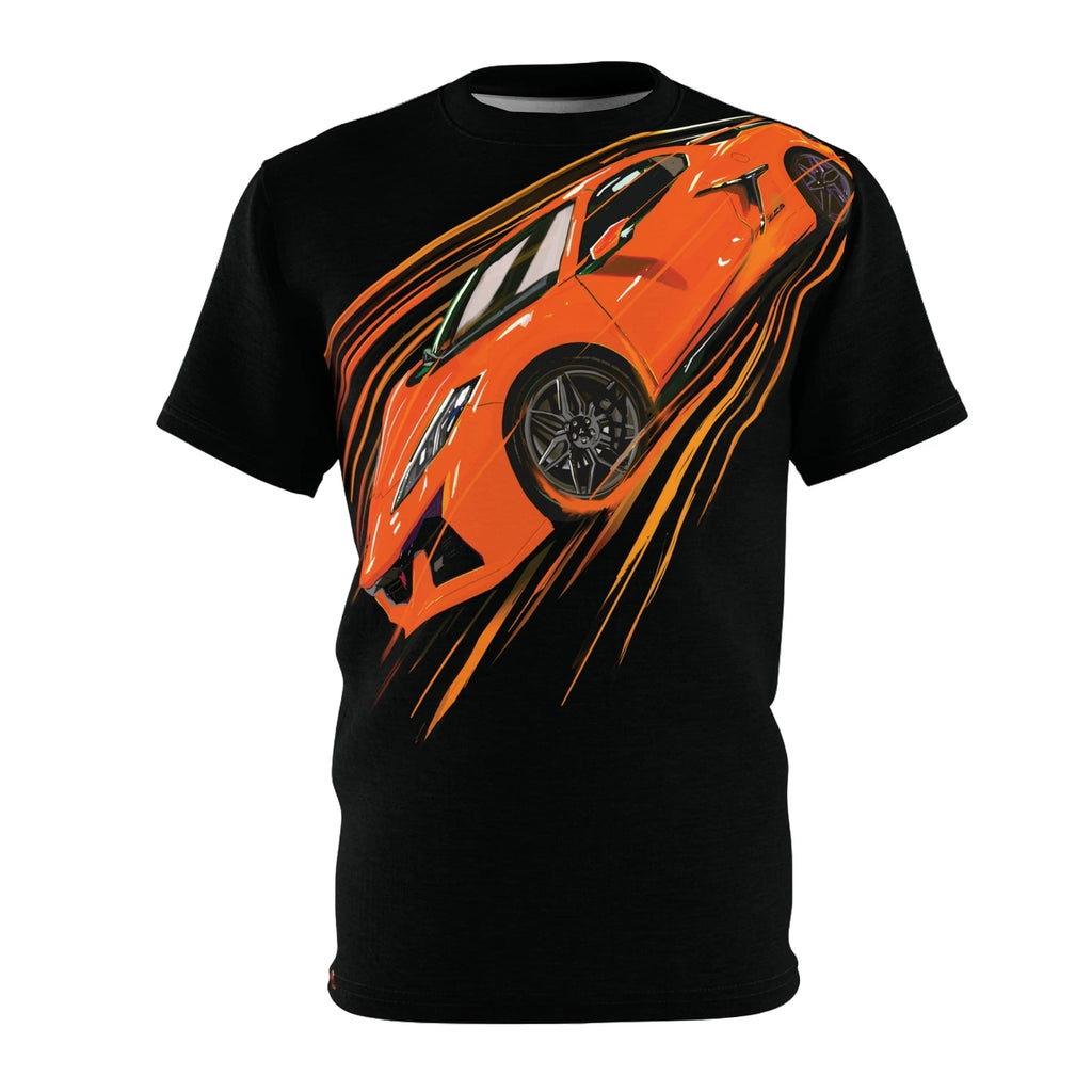 Orange Corvette C8 Z06 American muscle Unisex Cut & Sew  T-shirt