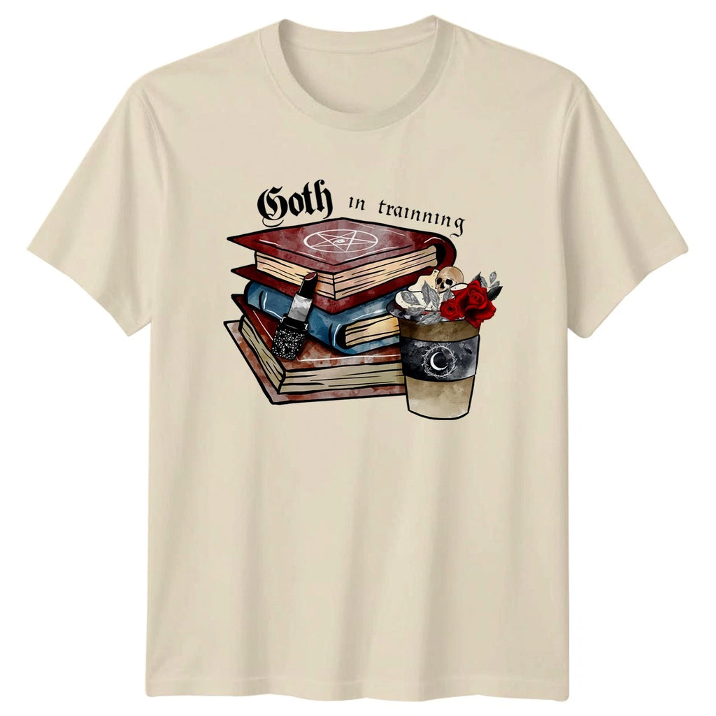 Goth In Trainning Womens T-Shirt Gothic Aesthetic Halloween Halloween Gift