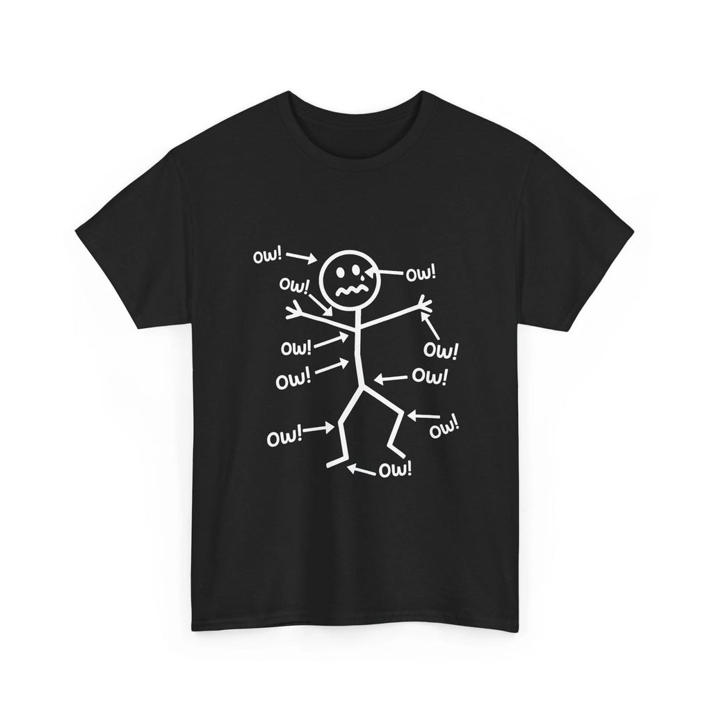Ow Ow Ow Ow Saying Body Pain T-Shirt, Funny Character Humor Sarcastic Shirt
