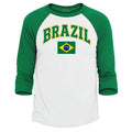 Brazil Flag Soccer Season Football Raglan Baseball Brazilian Flag Shirt