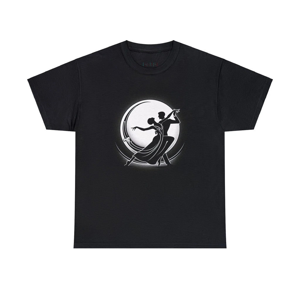 Unisex Adult T Shirt Designer Art Deco Ballroom Dance Silhouette Moonlight