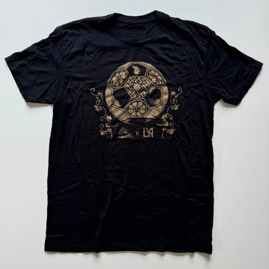 LAFC x Rip and Repair Collab T-Shirt Soccer Adult Small Black Gold Los Angeles