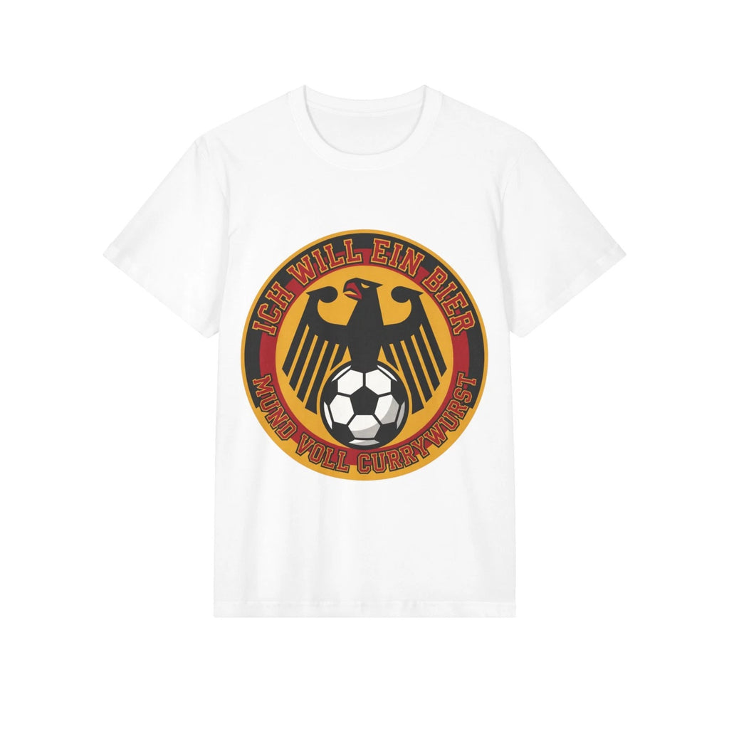 FIFA 2026 German Eagle Soccer Crest T-Shirt | Ich Will Ein Bier, Fußball design