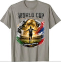 Soccer Football - WM World Cup 2026, Black T-Shirt