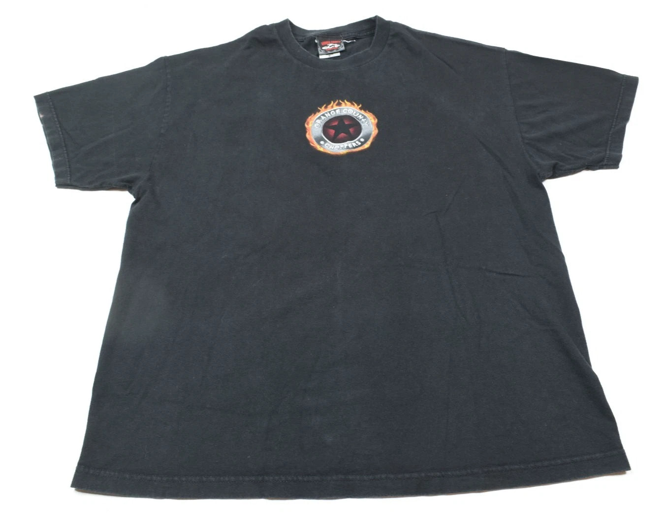 Vintage Orange County Choppers T-Shirt Mens XL Black Y2K Short Sleeve Motorcycle
