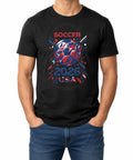 2026 USA Soccer Fan T-Shirt Black Graphic Tee Red White Blue Football Supporter