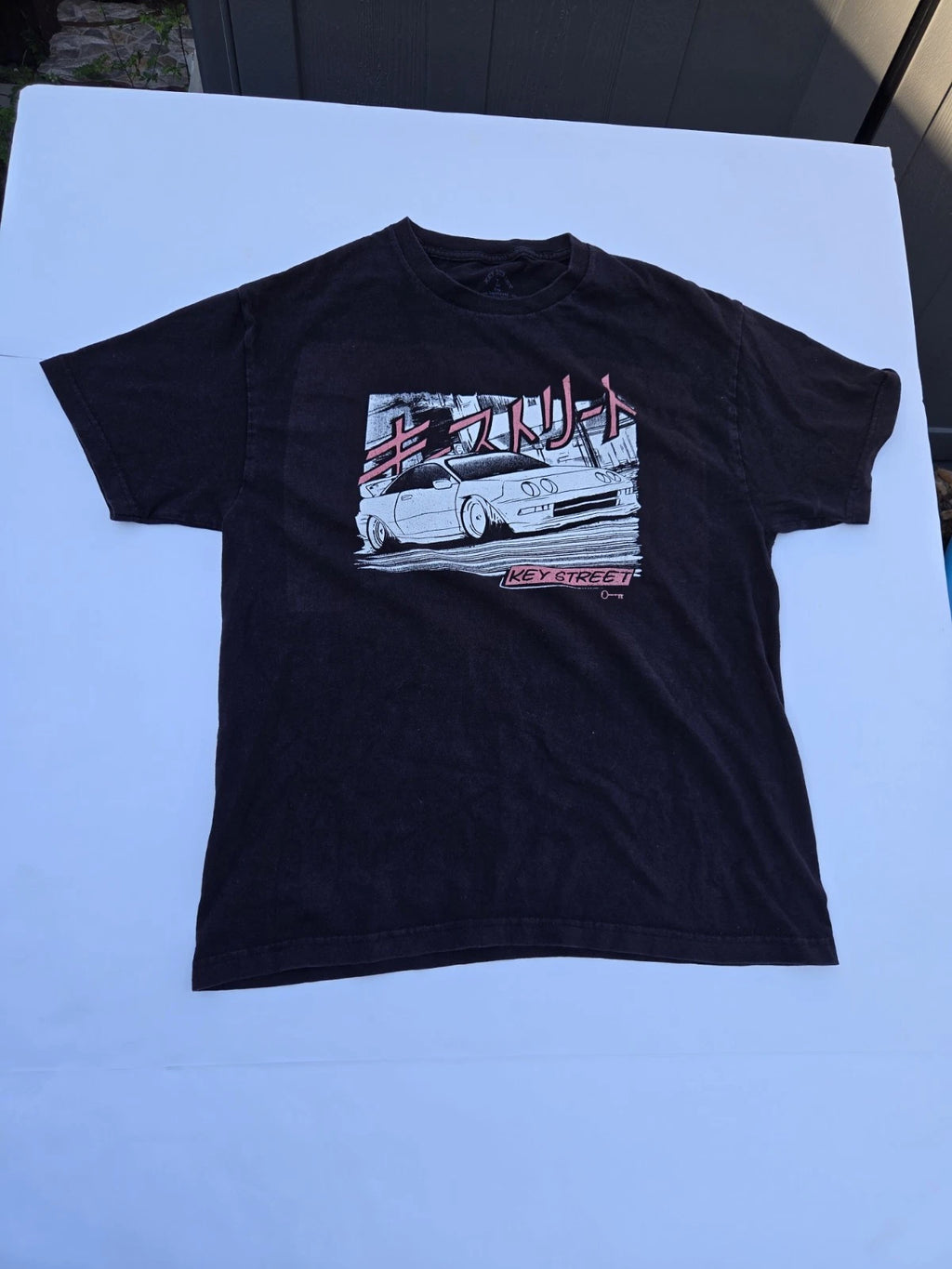 Key Street Graphic T-Shirt Men’s Large Black JDM Car Drift Streetwear Tee