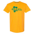 Brazil Football Strike - Soccer Sports Short Sleeve T-Shirt - Gold