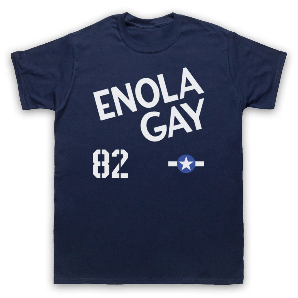 ENOLA GAY B-29 BOMBER AIRCRAFT OMD 80s POP UNOFFICIAL MENS & WOMENS T-SHIRT