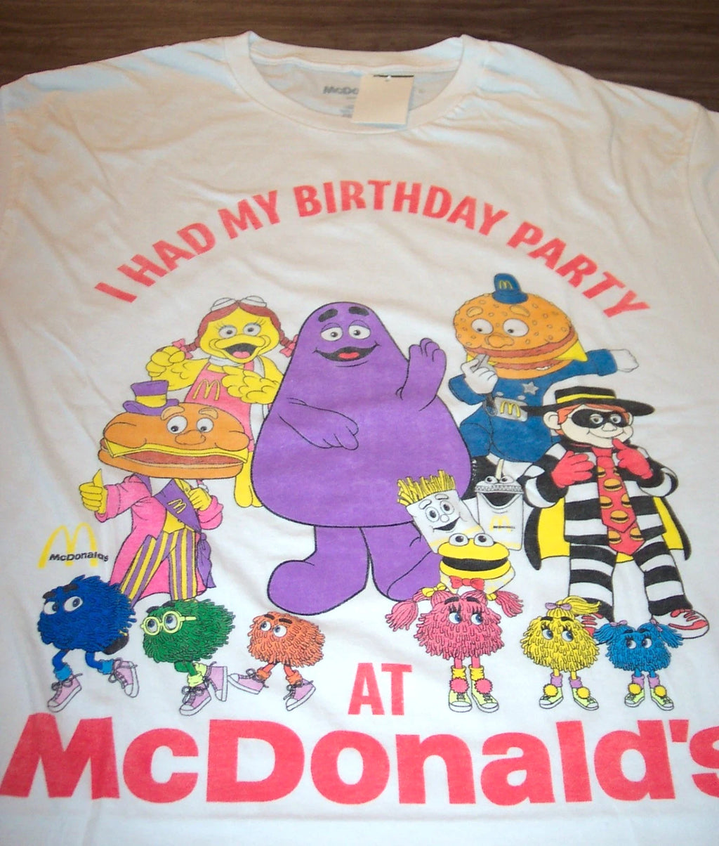 Vintage Style McDonald's  T-Shirt Mens XL NEW w/ TAG GRIMACE Fry Guys Birdie