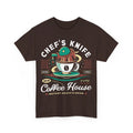 Chefs Knife Coffee Crest Unisex T-Shirt. Final Fantasy Video Game. Tomberi.