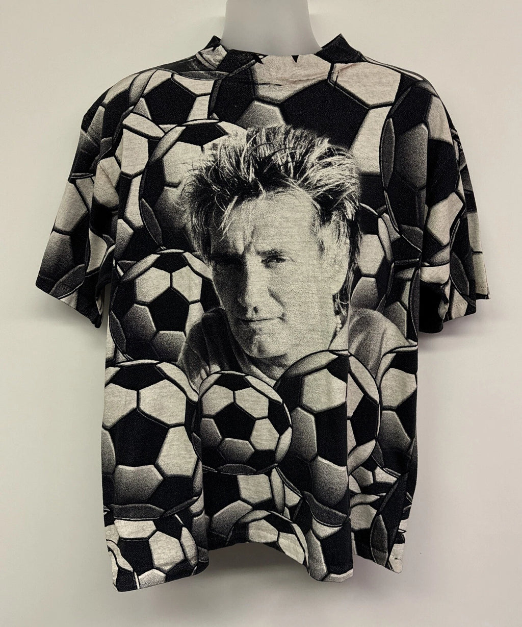 Vintage 90’s Rod Stewart Soccer Ball AOP All Over Print T Shirt XL