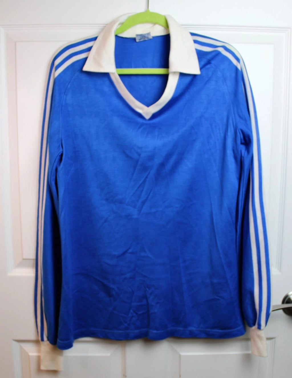 VTG Juan Casaballa Royal Blue Long Sleeve Futbol Soccer Shirt Made in Spain M-L