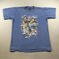 Vintage Guatemala Soccer Team T-Shirt Mens Medium Blue Cartoon Futbol FIFA 2004