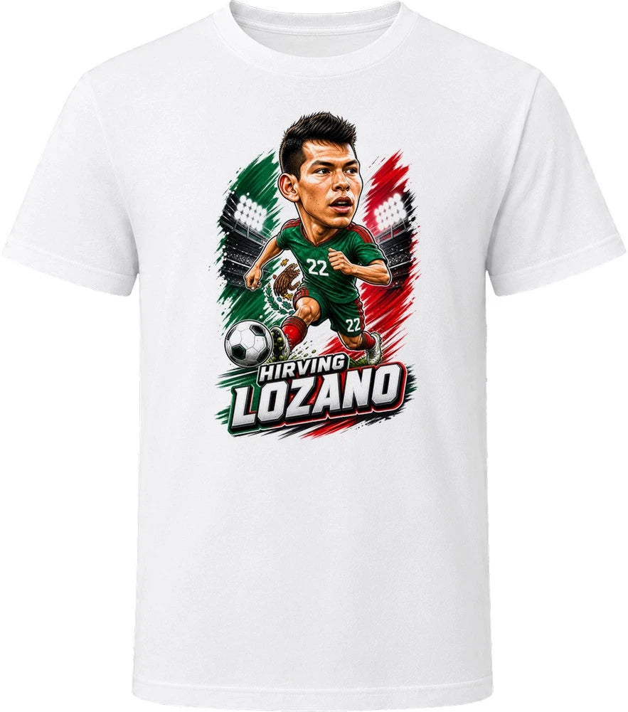 Hirving Lozano, Mexico Caricature Soccer 2026 T Shirt