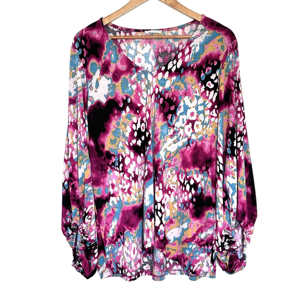 Beeson River Shirt Women’s Large Geometric Boho Long Sleeve Lightweight Top