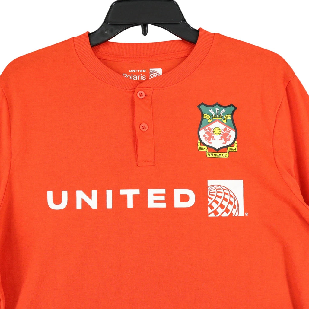 Wrexham AFC United Polaris Henley Shirt Mens S/M Soccer Long Sleeve Crest Logo