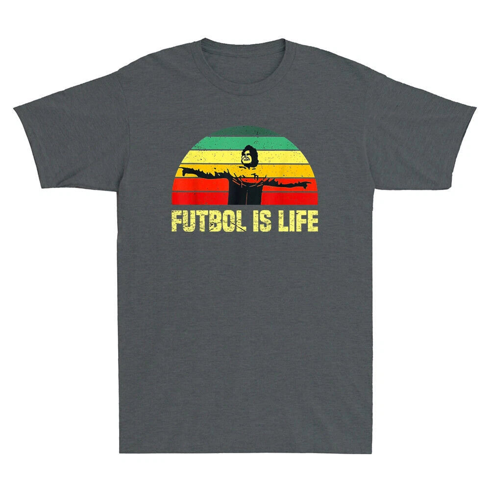 Futbol Is Life Men's T-shirt Vintage Gift For Football Soccer Lovers Fans Shirt
