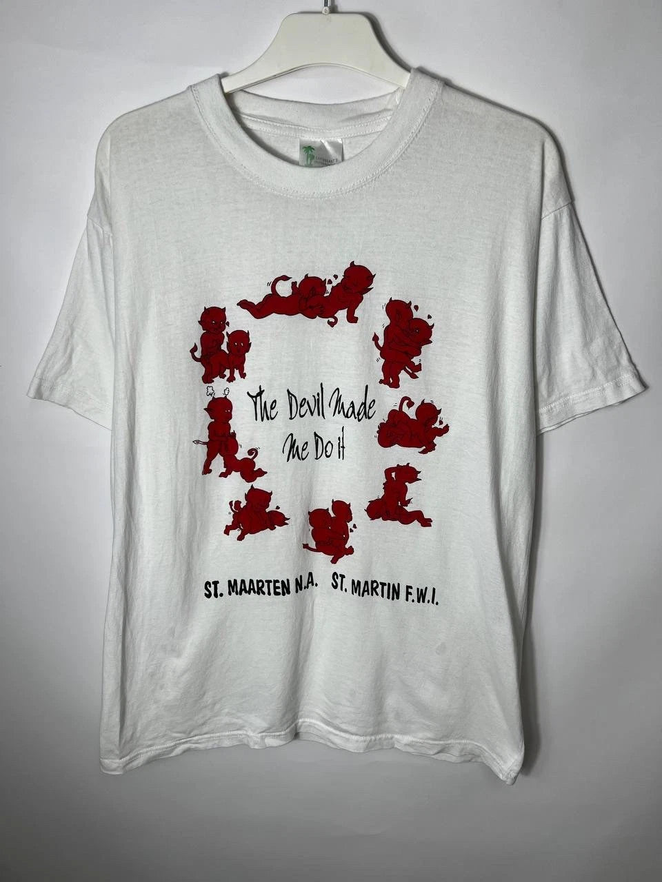 VINTAGE streetwear Y2K sportswear Demon Devil sex tee