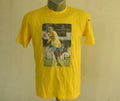 Neymar JR Mens FAN T-Shirt Yellow Size M Football Soccer Jersey Brazil Brasil
