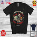 Custom Name Keep Dad Jokes In A Dad A Base; Father's Day Skeleton IT T-Shirt