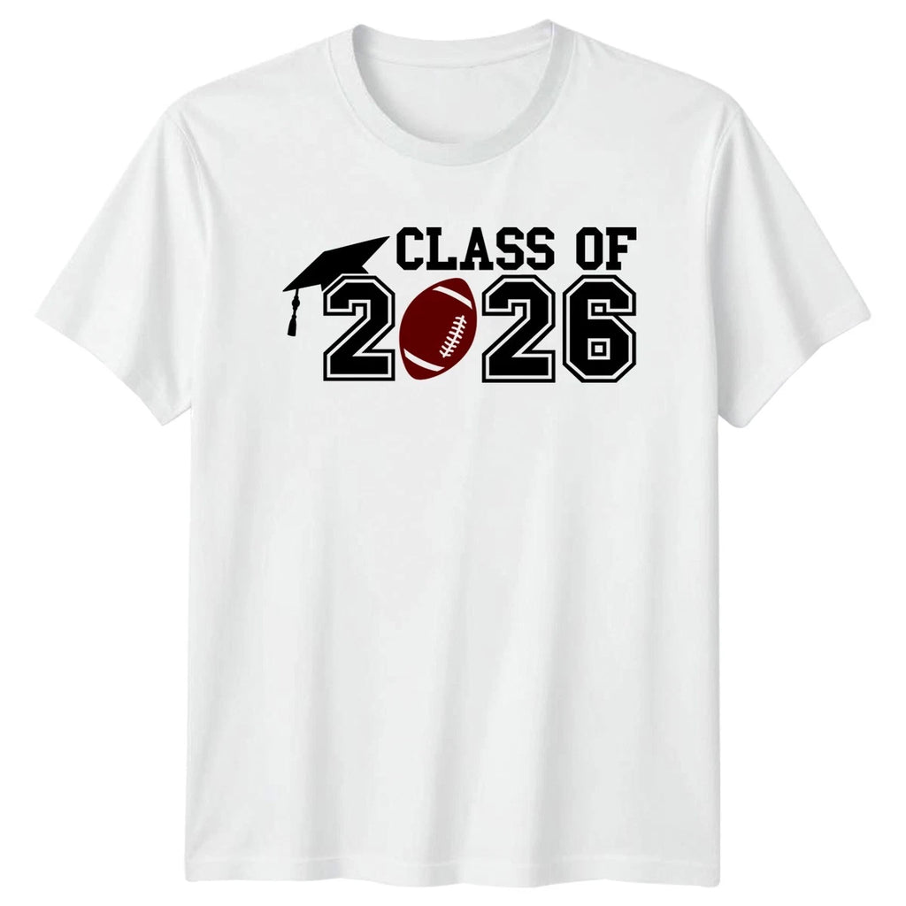 Class Of 2026 T-Shirt Football Senior Graduation Gift For Him And Her