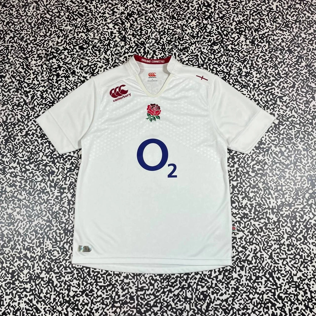 Vintage Y2K England Rugby Jersey O2 Canterbury Sport Style