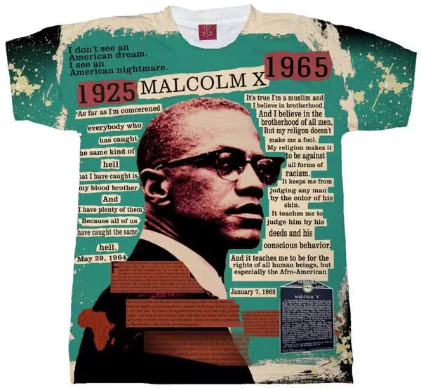 MALCOLM X VINTAGE T SHIRT .MALCOLM X T SHIRT. 1990 Black American Tee Shirt..
