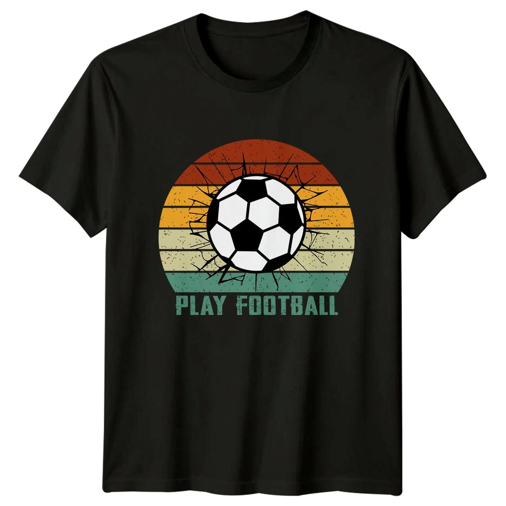 Play Football T-Shirt Soccer Sports Retro Gift For Him And Her