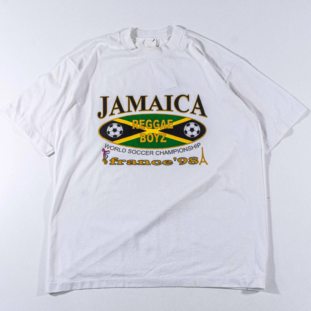 Vintage 1998 World Cup Jamaica Reggae Boyz T-Shirt Large 90s Soccer Graphic VTG