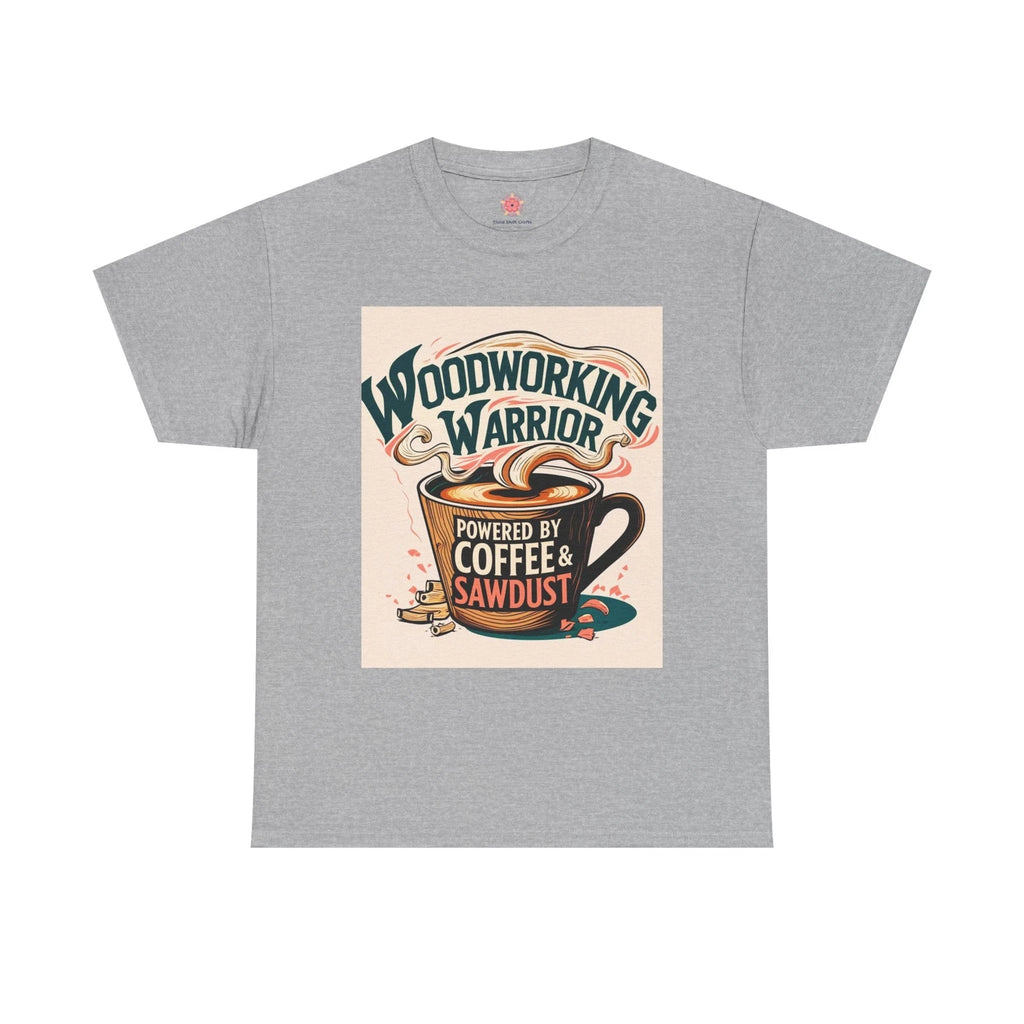 Woodworking Warrior Powered by Coffee and Sawdust, Womens Woodworking TShirt