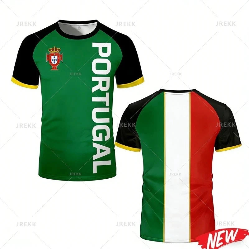 Portugal Football Shirt 2026 World Cup Portugal Team T-Shirts Polyester