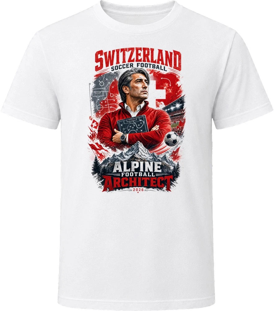 Switzerland Soccer Football Coach Alpine Football Architect T Shirt
