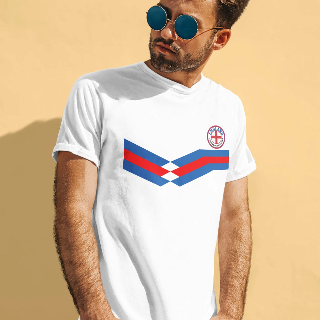 ENGLAND Retro Strip Football T-Shirt Mens World Cup 2026 Kit Jersey Top Kit