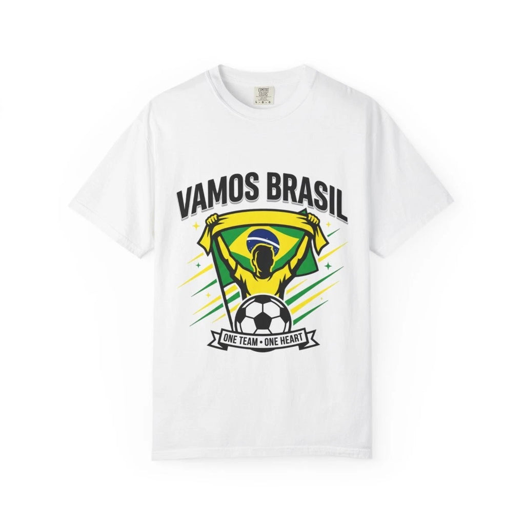 Vamos Brasil Soccer Fan T-Shirt | One Team One Heart