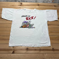 Vintage 90s Dingue De Foot Soccer Cartoon French Sports Graphic T-Shirt - XL