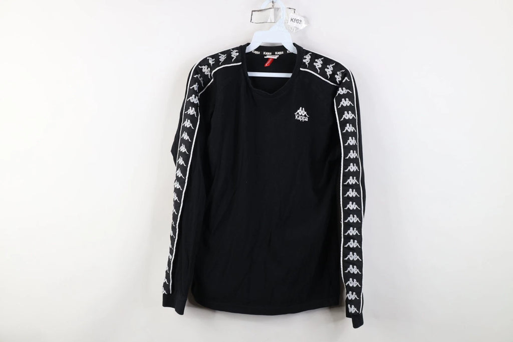 Vtg 90s Y2K Kappa Mens Small Taped Logo Soccer Football Long Sleeve T-Shirt