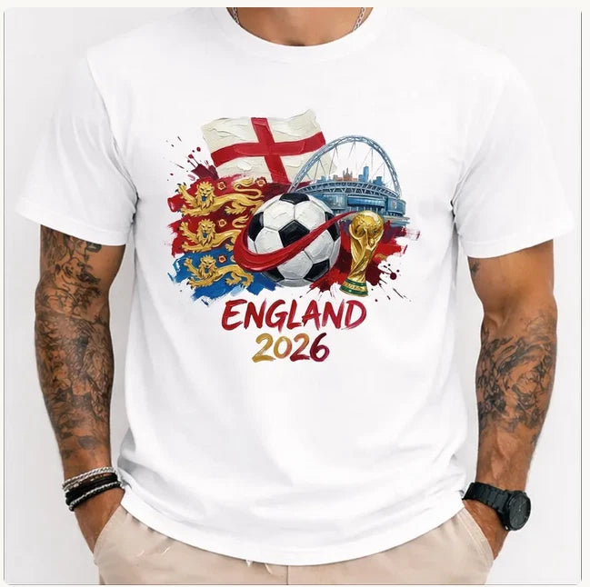 England 2026 World Cup Shirt, England Soccer T-Shirt,Football Fan Tee