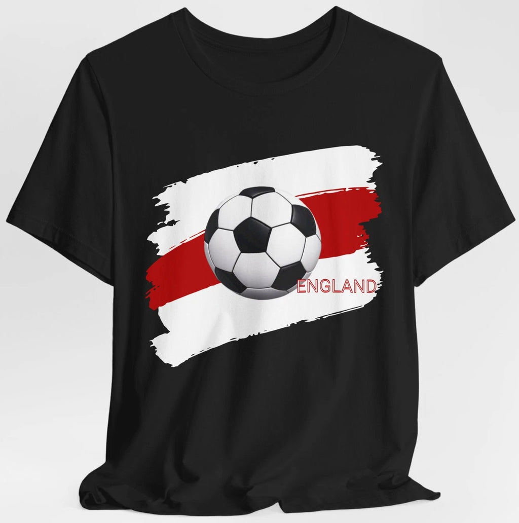 England Soccer T Shirt Football Fan Graphic England Flag Sports Tee