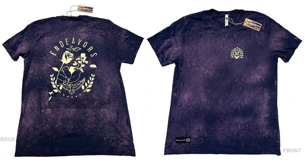 Endeavors247 Tattoo Art Bald Eagle  Mineral Acid Wash Distressed T Shirt S - 3xl