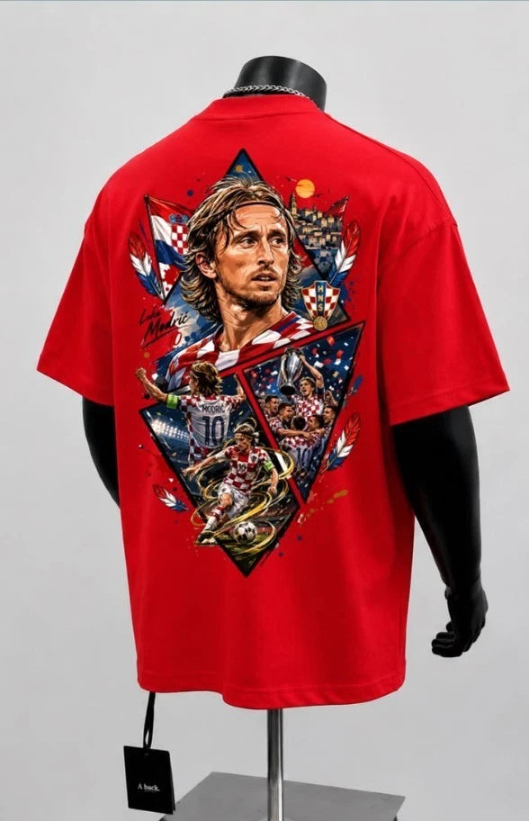 Luka Modric Croatia Soccer Graphic T-Shirt Football Fan Unisex Tee