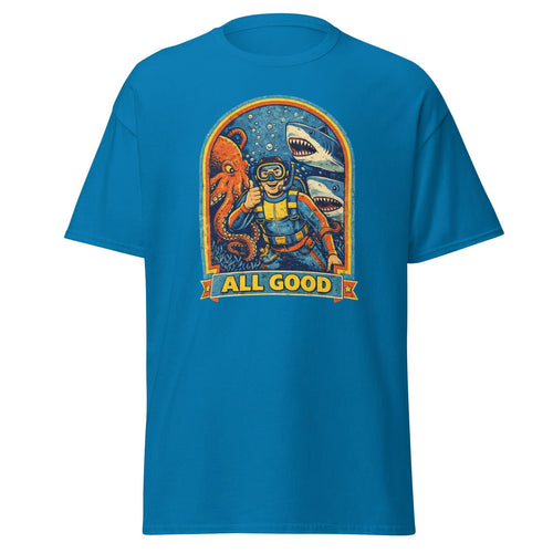 All Good Retro Scuba Diver Funny Ocean