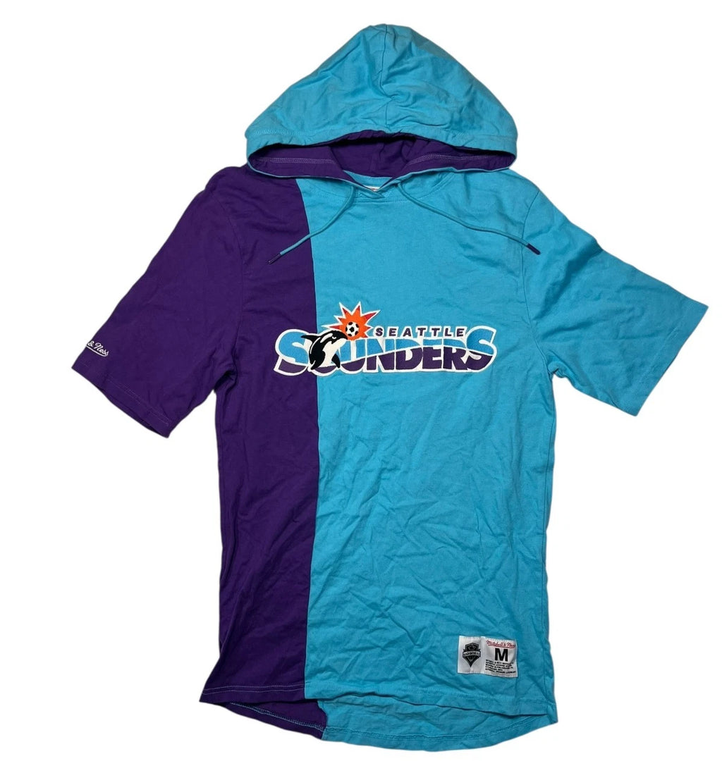SEATTLE SOUNDERS FC Mitchell & Ness ORCA MLS SOCCER HOODIE Retro Fan Shirt Men M