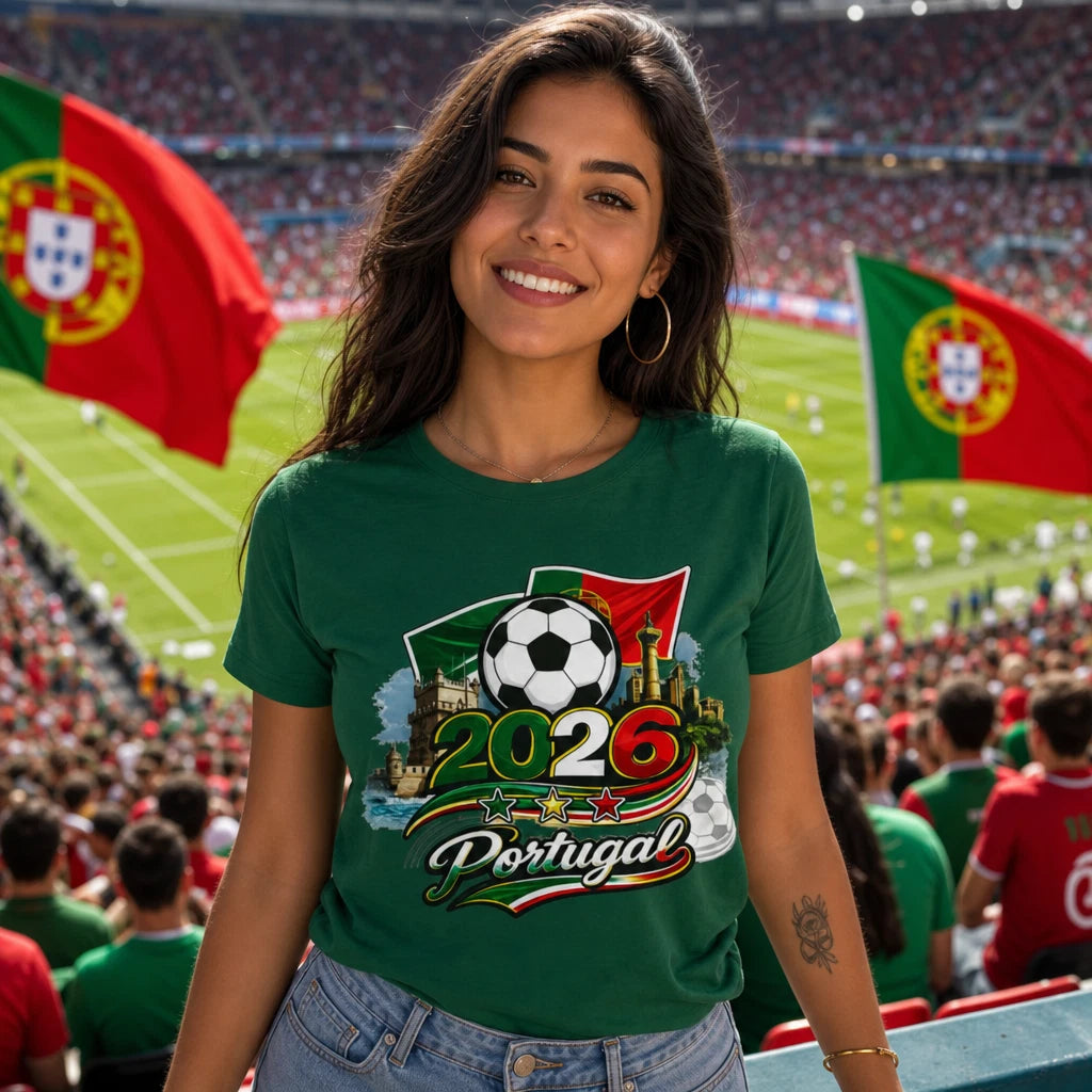 Portugal 2026 World Cup Soccer Bella Canvas T-Shirt Portugal Football Fan Tee