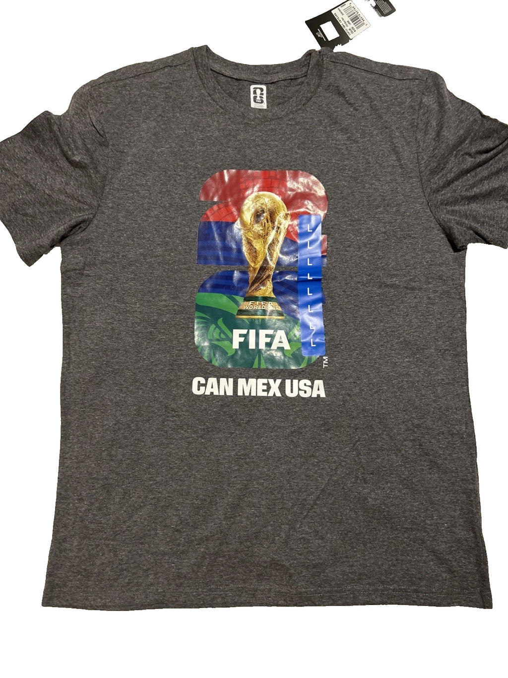 FIFA  Official  World Cup T Shirt L/L New with Tag Dark Gray