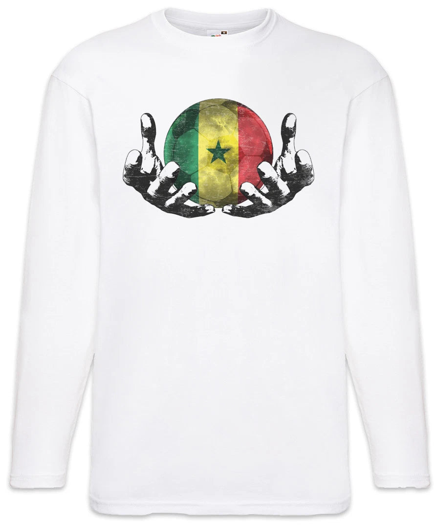 Senegal Football Magic Ball Men Long Sleeve T-Shirt senegalese Soccer Flag
