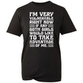 I'm Very Vulnerable T Shirt Mens Emo Alt Goth Aesthetic Slogan Tee Funny Gift
