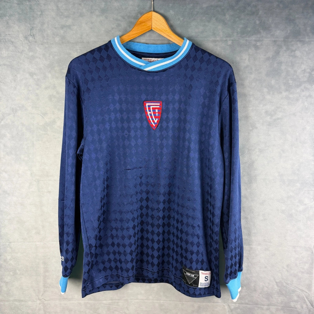 Mitchell Ness Flight Club Jersey Mens Small Soccer New York Streetwear Rare Blue